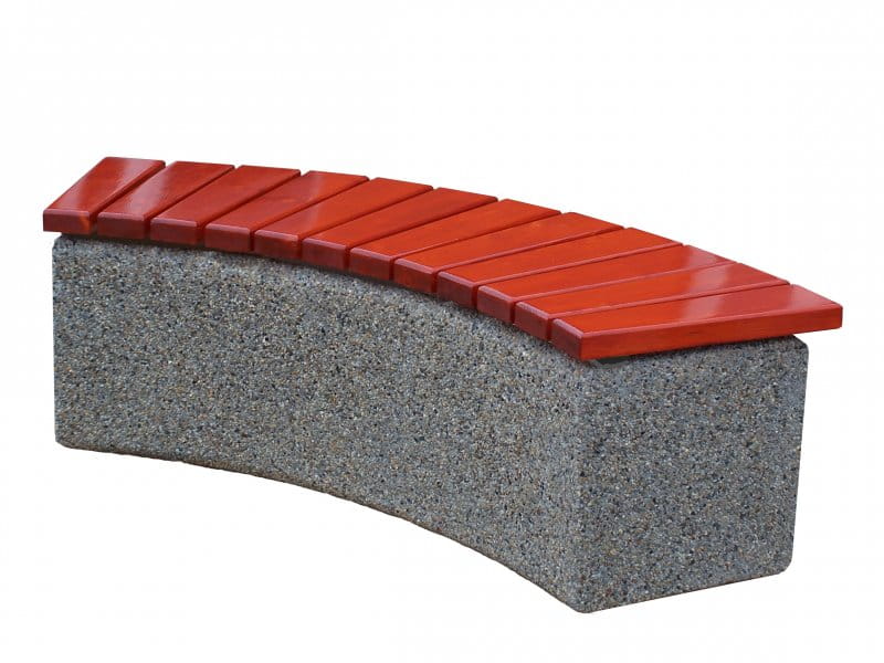 Ławka parkowa betonowa "Rogal" 77411 (ławki miejskie id: 200)