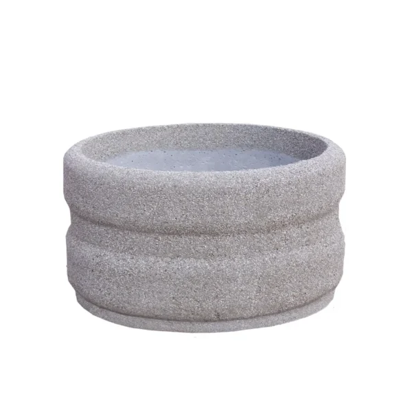 Donica betonowa okrągła śr. 95cm, wys. 50cm z pasem 77260 (donice parkowe)