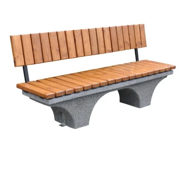 Ławka parkowa betonowa „Arkadia” z oparciem 77420A (ławki miejskie)