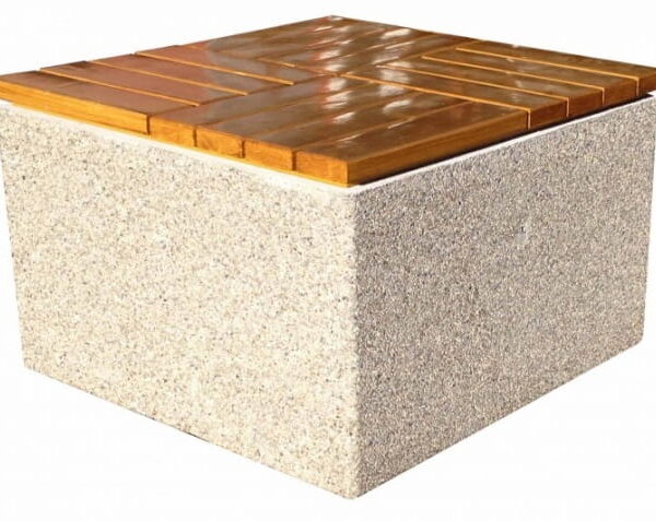 Ławka parkowa betonowa SZEŚCIAN II 77431 (ławki miejskie id: 455)