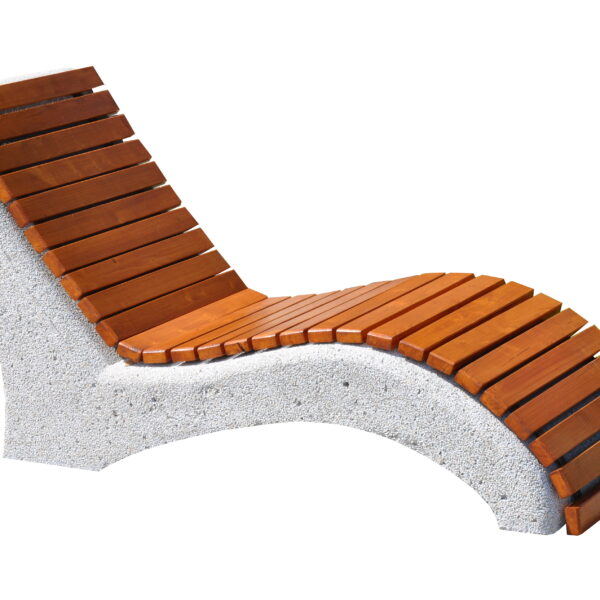 Leżak miejsko-parkowy betonowy 164x70cm wys. 83cm 77459B